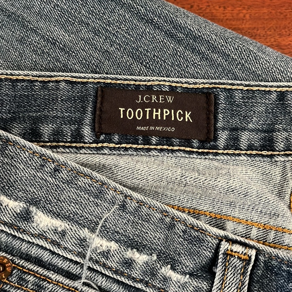 J.Crew Jeans-Toothpick,Factory Distressed - Picture 6 of 6